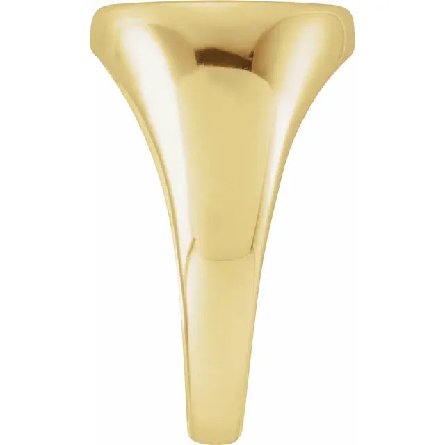 14K Gold Compass Signet Ring