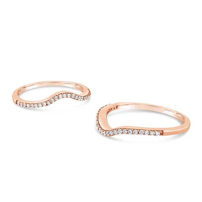 14k Low Curved Ring Guard Set