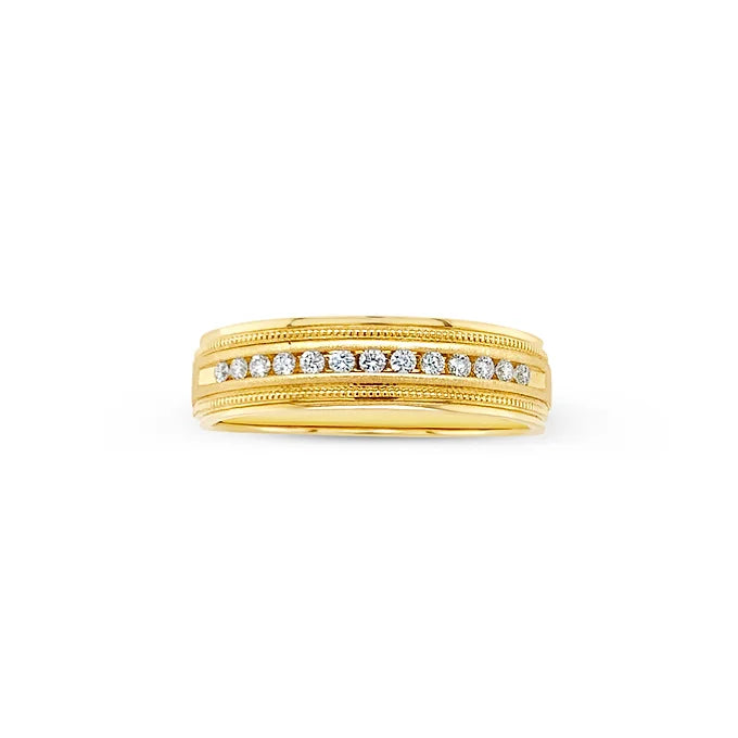 14k Men's Diamond Band