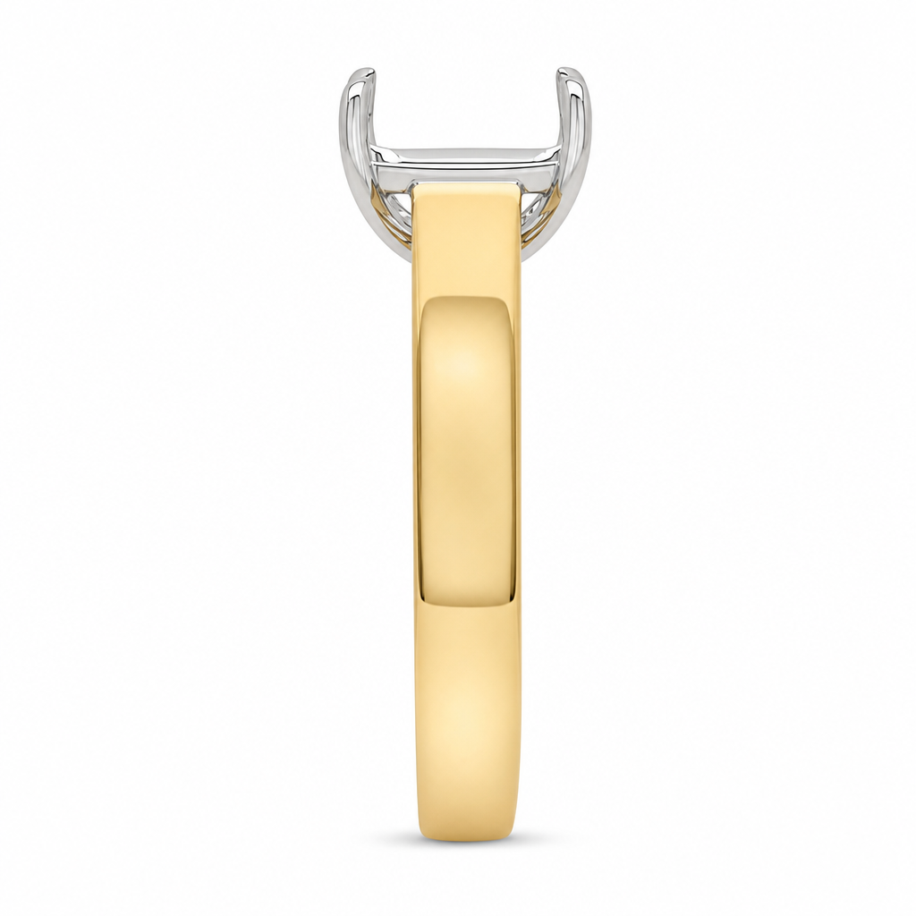 14KY Pear Shape Wide Shank Semi Mount Ring