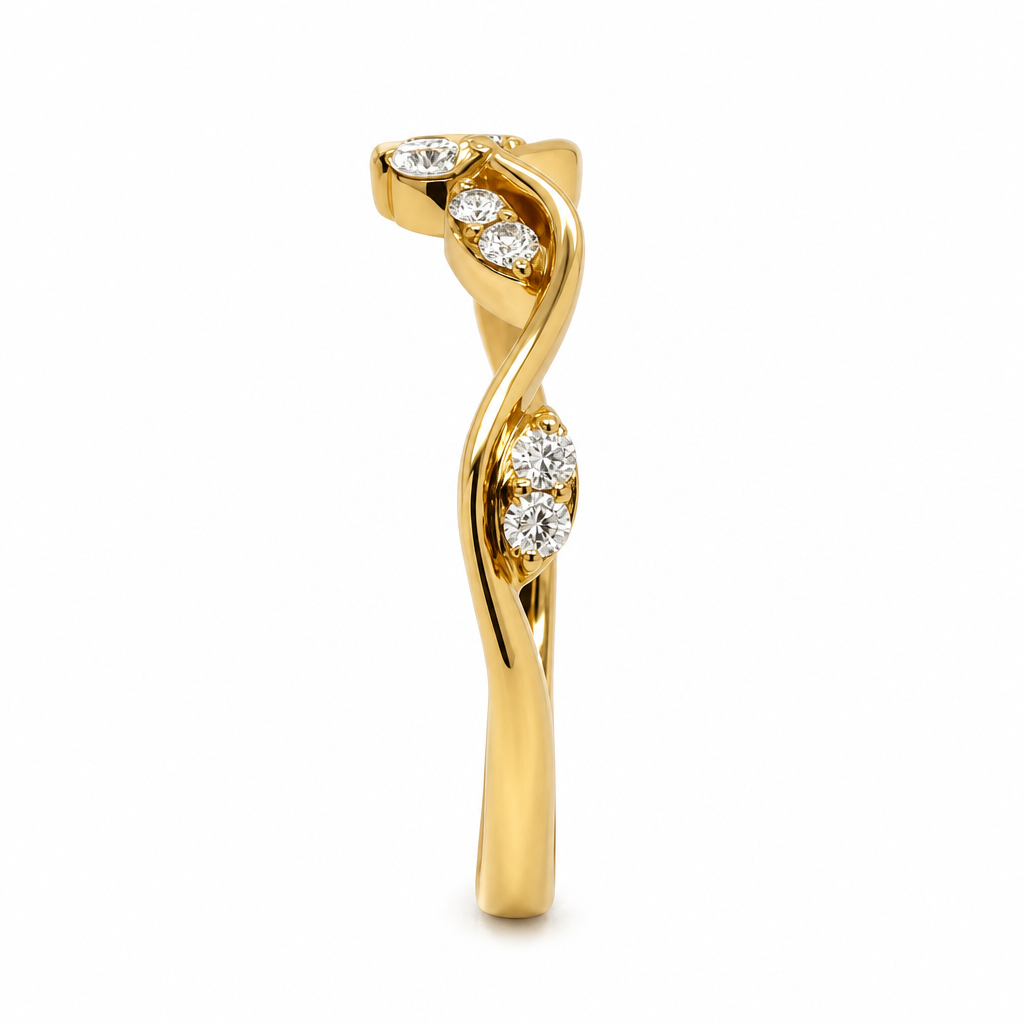 14KY Princess Contour Diamond Band