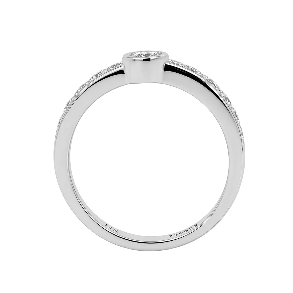14KW Channel Set 11 Stone Diamond Band