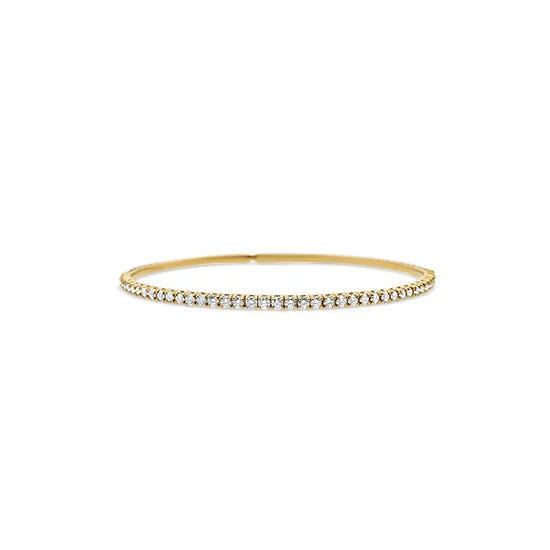 14K Flexible Diamond Bangle