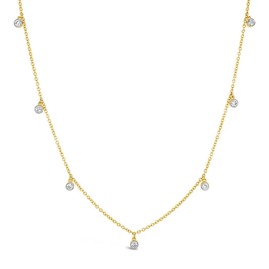 14k Dangling Charms Diamond Necklace