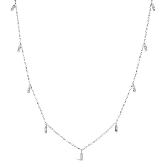 14k Dangling Raindrops Diamond Necklace