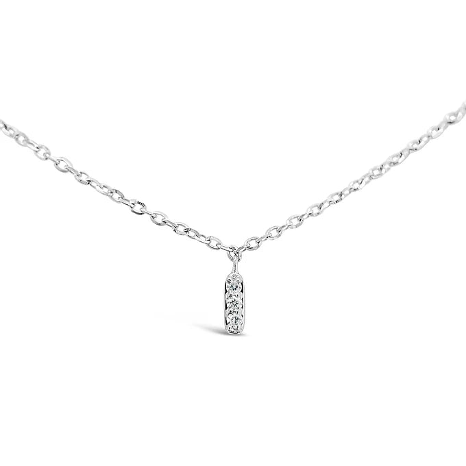 14k Dangling Raindrops Diamond Necklace