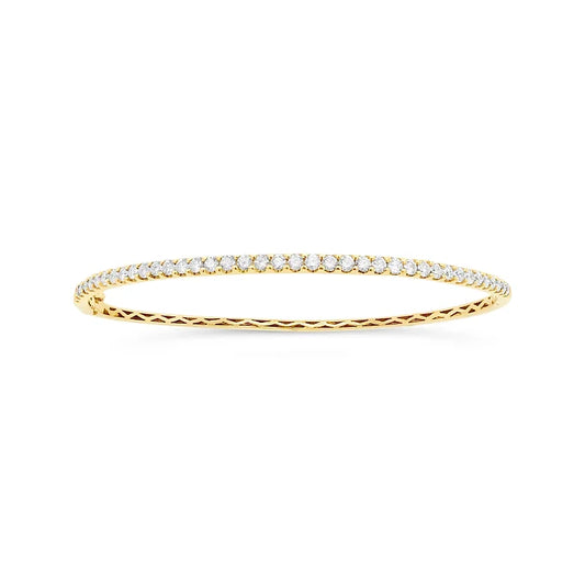 14k Diamond Bangle