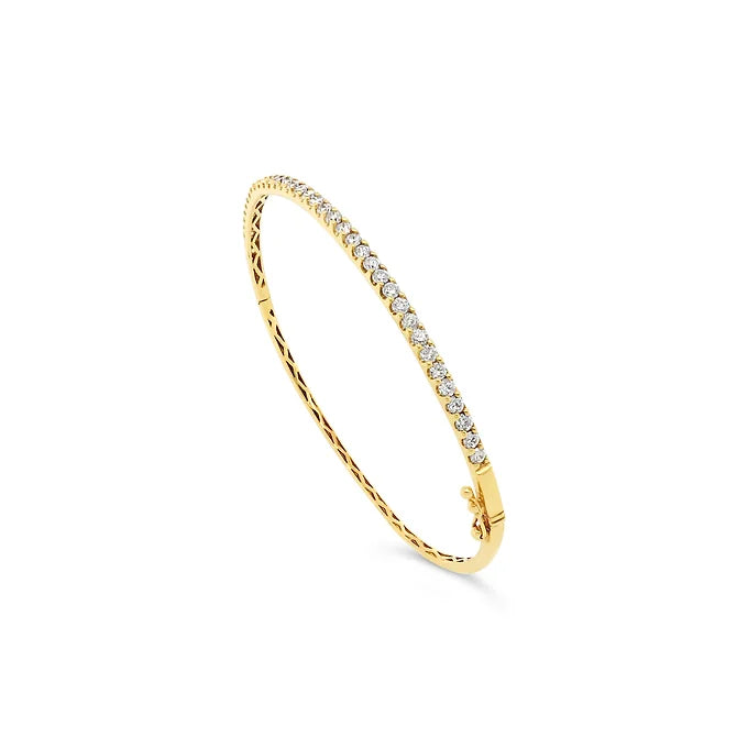 14k Diamond Bangle