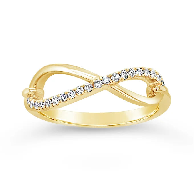 14k Infinity Diamond Ring