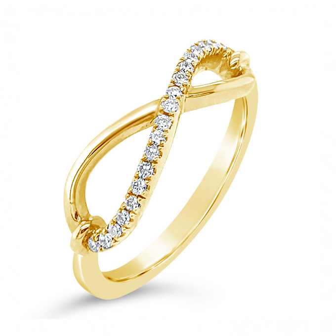 14k Infinity Diamond Ring