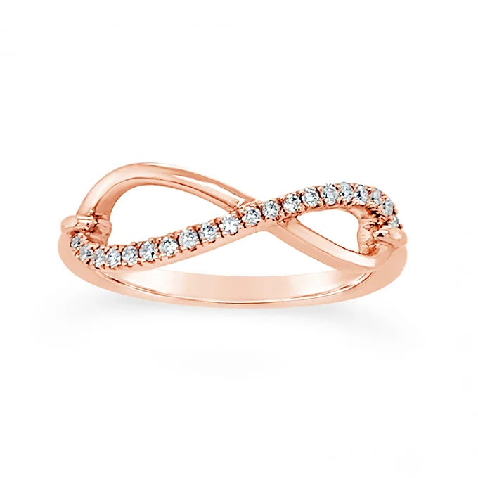 14k Infinity Diamond Ring