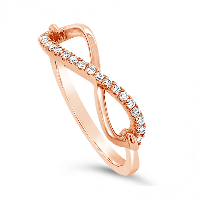 14k Infinity Diamond Ring