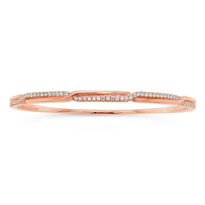 14k Lily Stackable Diamond Bangle