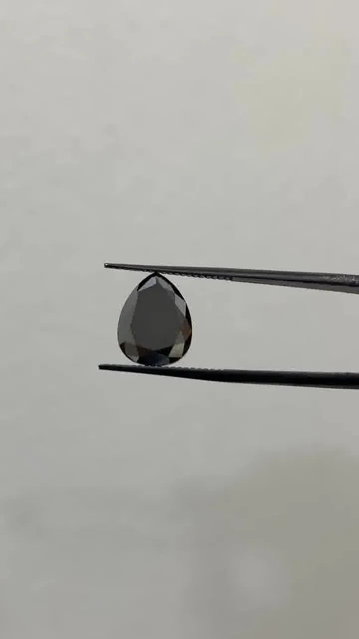 4.49ct Pear Natural Diamond (Colour Fancy Black, Clarity VVS2, Cut EX, GIA Certified)
