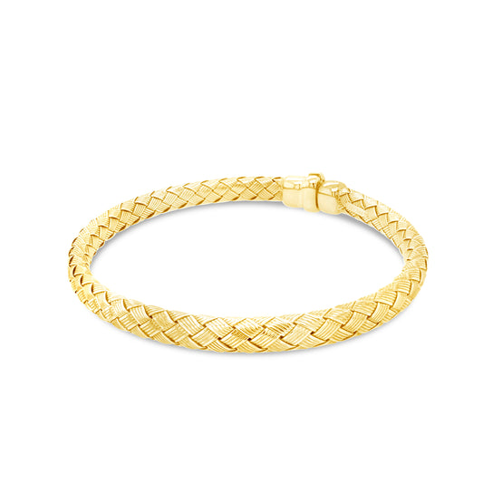 14k Gold Buck Wheat Bangle