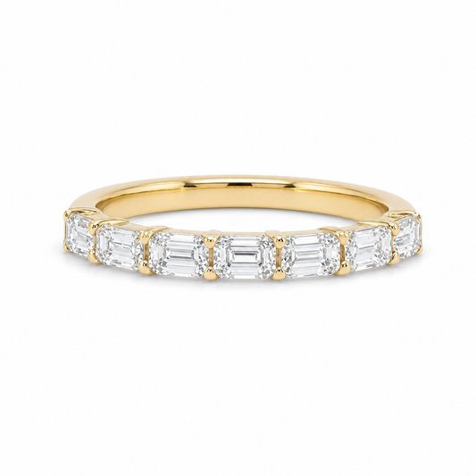 18KY East West Diamond Band