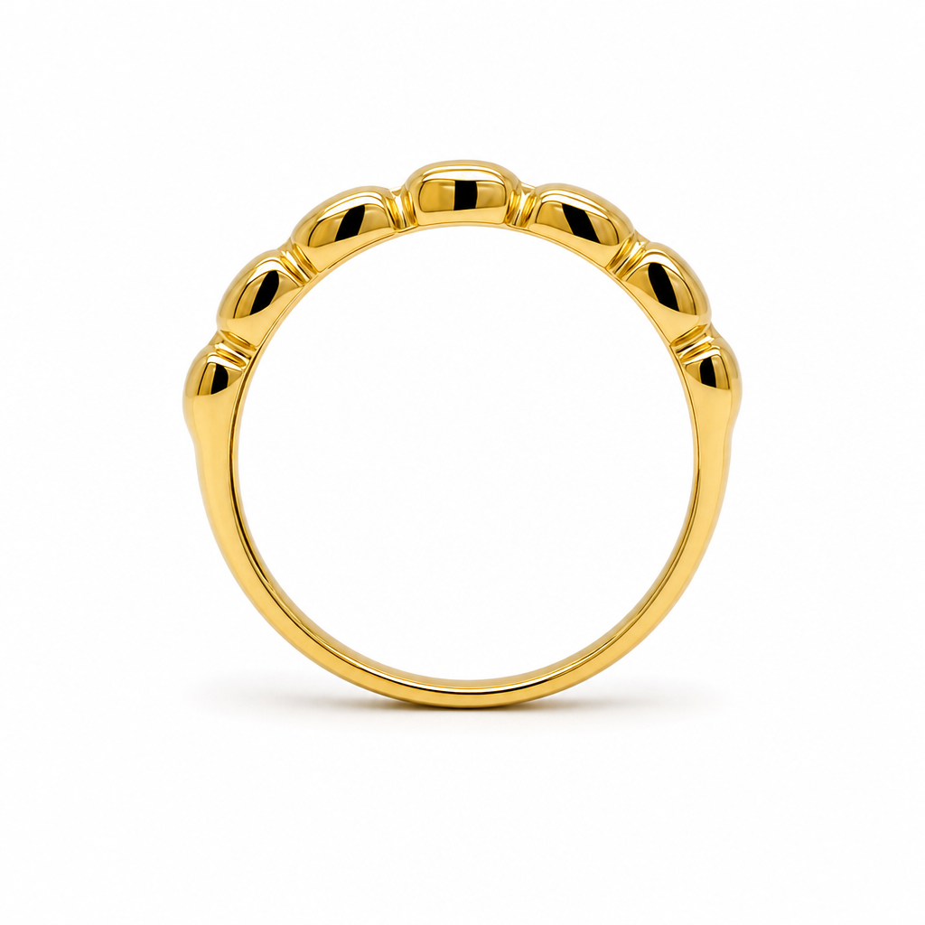 14KY 3 Row Boulder Fashion Diamond Ring